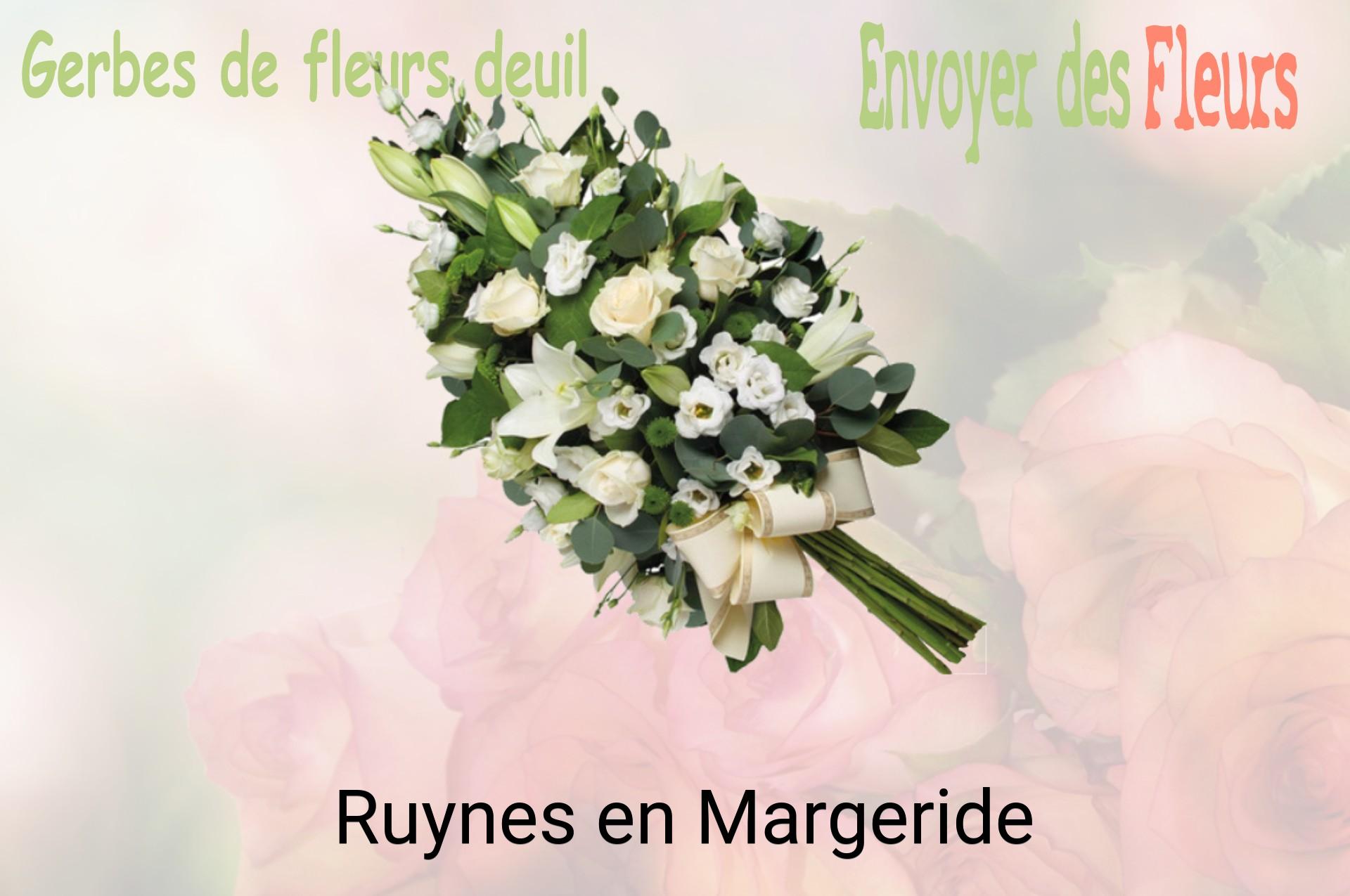 Gerbe de fleurs de deuil livrée à Ruynes-en-Margeride